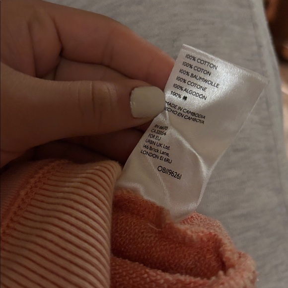 Pilcro & The Letterpress x Anthro Donna Boat Neck Coral Tunic Sweatshirt Medium - Picture 8 of 8